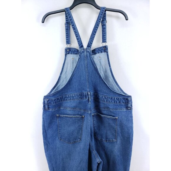 Universal Threads Womens Size 18/34R Denim Overalls  Stretch With Pockets - Picture 6 of 8